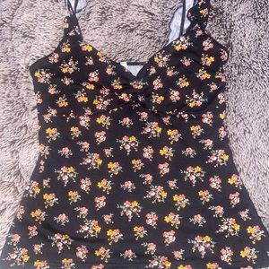 Strapless flower top